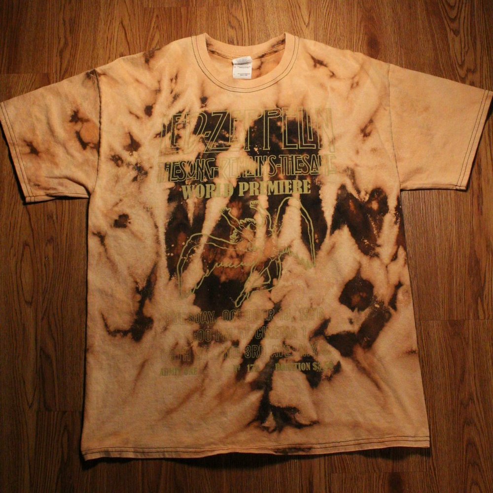 Led Zeppelin custom bleached shirt.